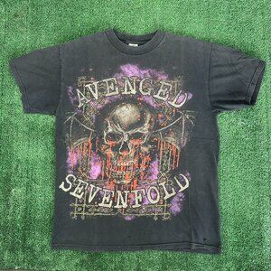 Vintage Y2K Avenged Sevenfold T-Shirt A7X Metal Band Tee